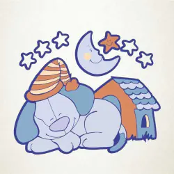 Perrito y luna