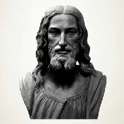 Retrato en vinilo de Jesus de Nazaret